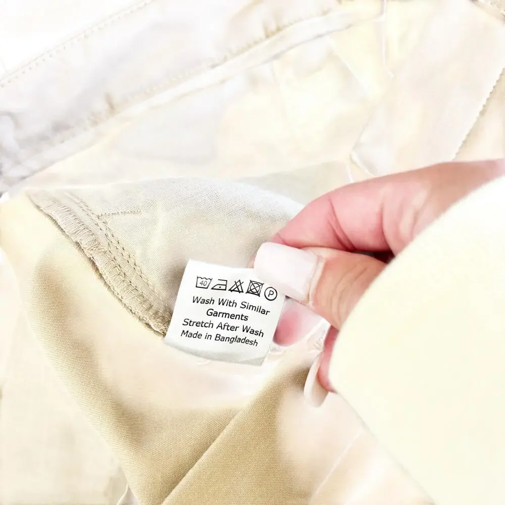 Woodies Tan Flat Front Pants 37x31